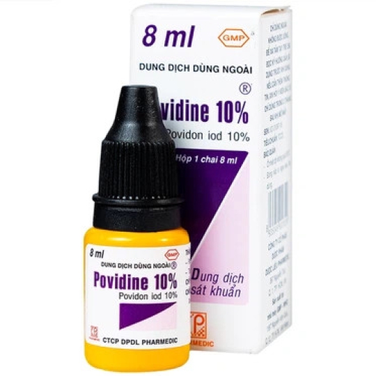 Dung dịch Povidine 10% sát khuẩn, ngăn ngừa nhiễm khuẩn (8ml)