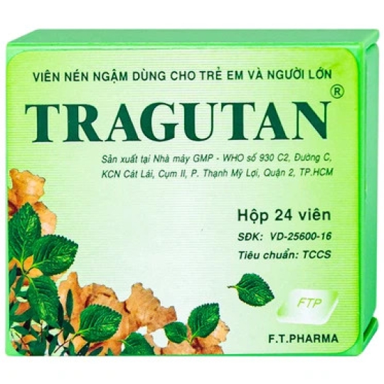 Viên ngậm Tragutan Dược 3-2 hỗ trợ sát trùng đường hô hấp, miệng, làm dịu cơn ho (24 viên)