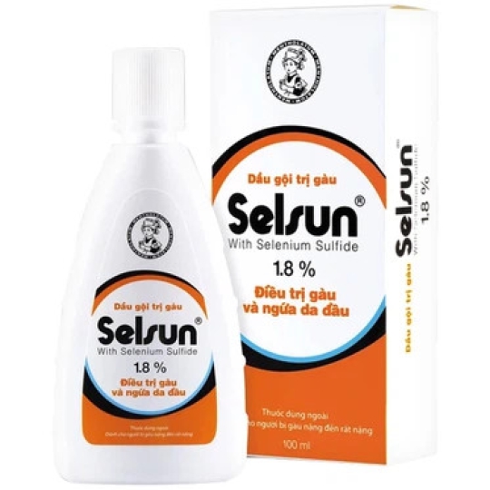 Dầu gội trị gàu Selsun 1,8% Rohto hỗ trợ điều trị gàu và ngứa da đầu (100ml)