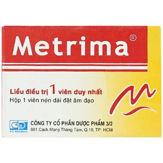 Viên đặt phụ khoa Metrima Dược 3-2 điều trị viêm âm đạo (1 viên)