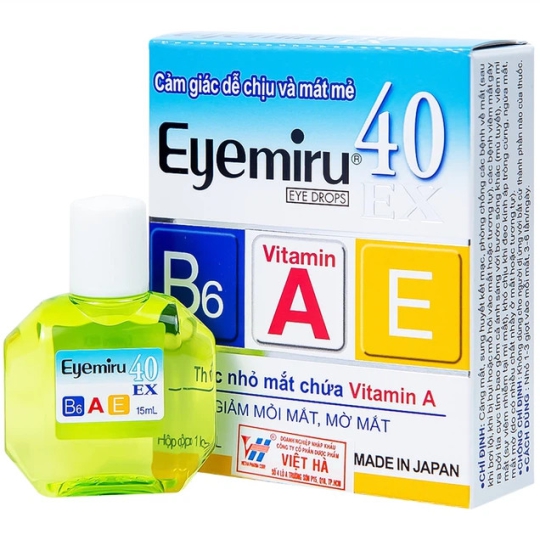 Thuốc nhỏ mắt Eyemiru 40 EX Lion hỗ trợ giảm mỏi mắt, mờ mắt (15ml)