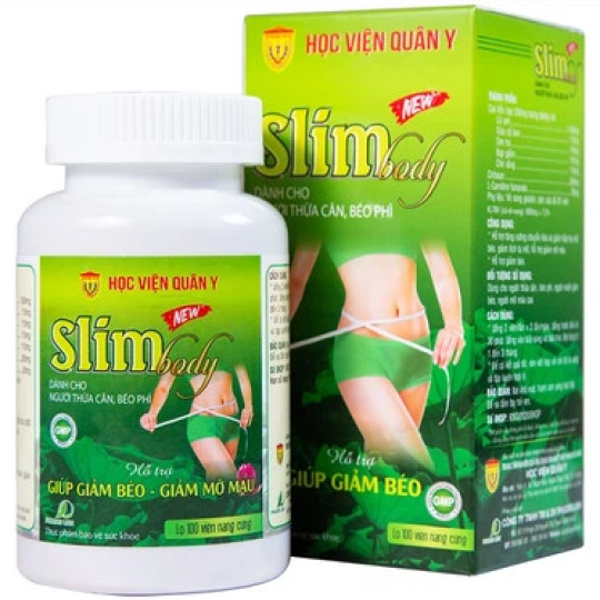 Viên uống Slim Body New HVQY giúp giảm béo, giảm mỡ máu (100 viên)