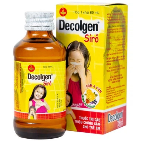 Siro Decolgen Untied trị viêm mũi dị ứng, cảm cúm cho trẻ (60ml)