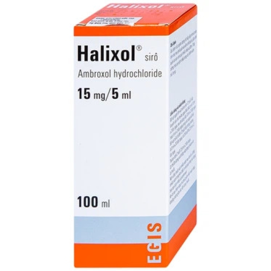 Siro Halixol 15mg/5ml Egis điều trị các bệnh tắc nghẽn đường hô hấp (100ml)