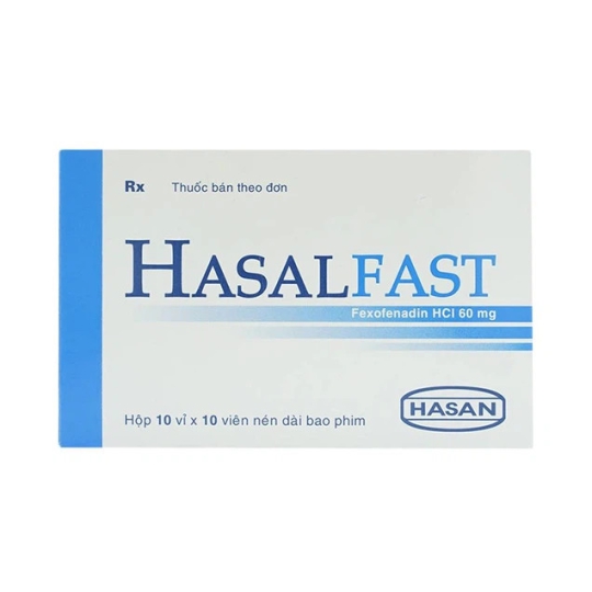 Thuốc Hasalfast 60mg Hasan điều trị viêm mũi dị ứng (10 vỉ x 10 viên)