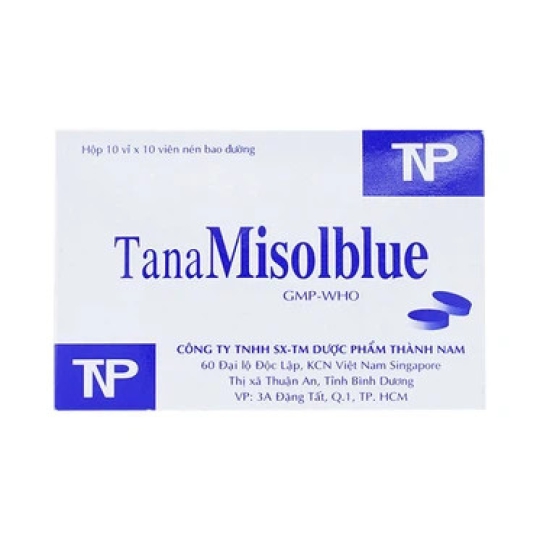 Thuốc TanaMisolblue Thành Nam điều trị nhiễm trùng đường tiểu (10 vỉ x 10 viên)