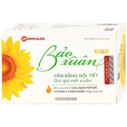 Viên uống Bảo Xuân Gold Tuổi 30-50 Nam Dược cân bằng nội tiết (30 viên)