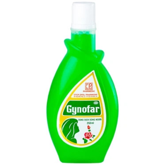 Dung dịch vệ sinh phụ nữ Gynofar Pharmedic trị viêm âm đạo, ngứa âm hộ (Chai 250ml)