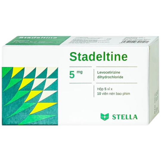 Thuốc Stadeltine 5mg Stella hỗ trợ điều trị viêm mũi dị ứng, mày đay (50 viên)