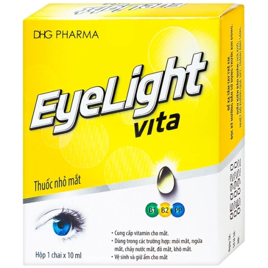 Thuốc nhỏ mắt Eyelight Vita DHG cung cấp Vitamin B1, B2, PP cho mắt (10ml)