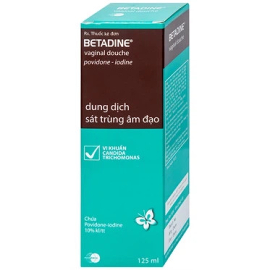 Dung dịch sát trùng âm đạo Betadine xanh Vaginal Douche trị viêm âm đạo (chai 125ml)