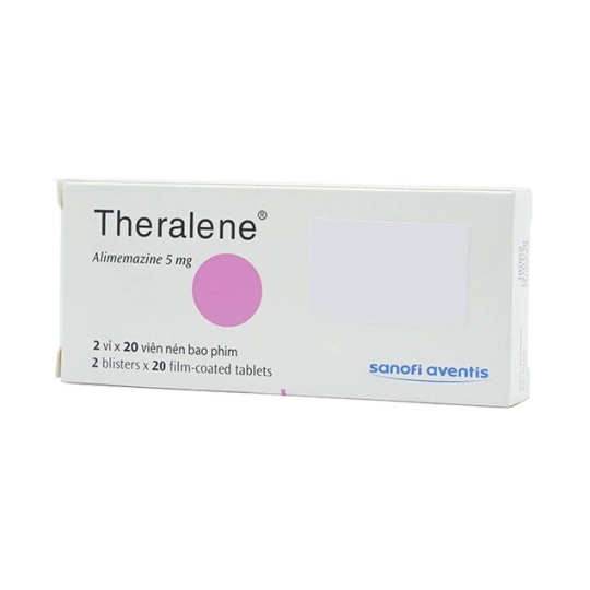 Thuốc Theralene 5mg Sanofi hỗ trợ điều trị các triệu chứng viêm mũi dị ứng, mày đay (40 viên)