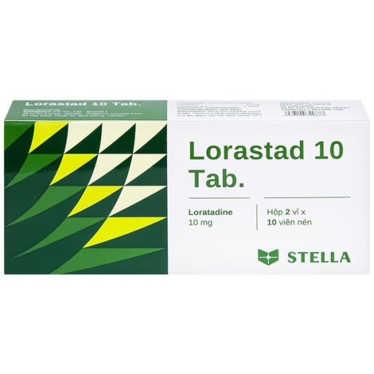 Thuốc Lorastad Tab 10mg Stella hỗ trợ giảm viêm mũi dị ứng, mày đay (2 vỉ x 10 viên)