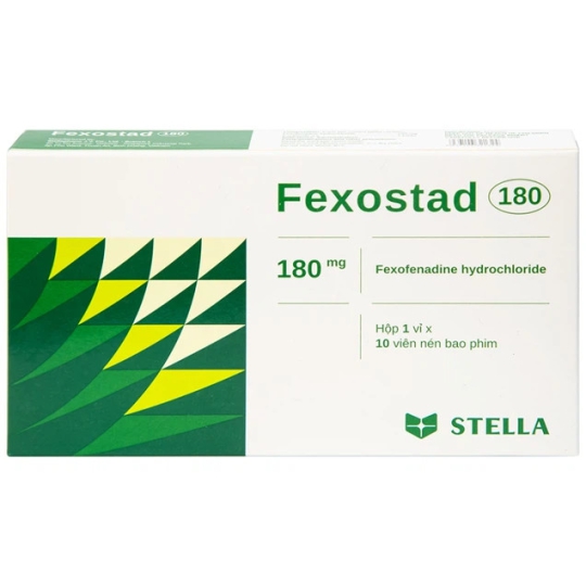 Thuốc Fexostad 180mg Stella hỗ trợ điều trị viêm mũi dị ứng, mày đay (10 viên)