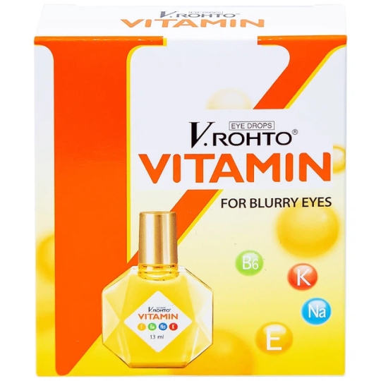 Thuốc nhỏ mắt V.rohto Vitamin hỗ trợ cải thiện tình trạng giảm thị lực, mắt mờ (13ml)