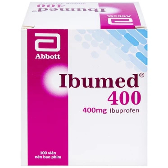 Thuốc Ibumed 400mg Glomed giúp giảm đau, hạ sốt (10 vỉ x 10 viên)