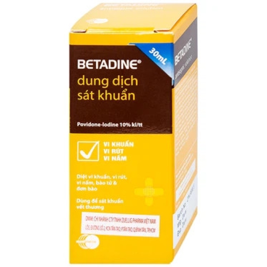 Dung dịch Betadine sát khuẩn vết thương, bề mặt (30ml)