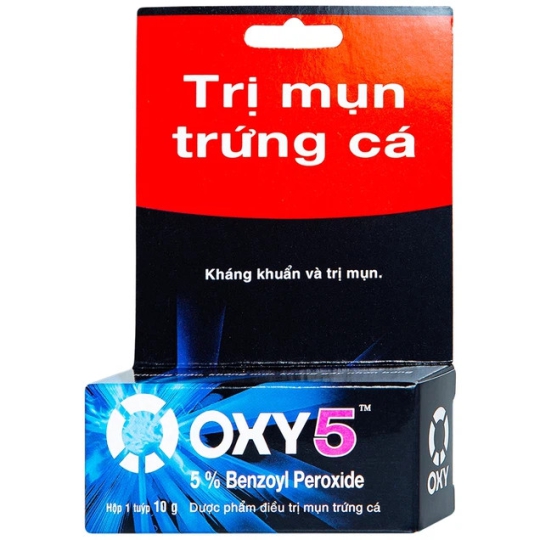 Gel Oxy5 Rohto điều trị mụn trứng cá vừa và nhẹ (10g)