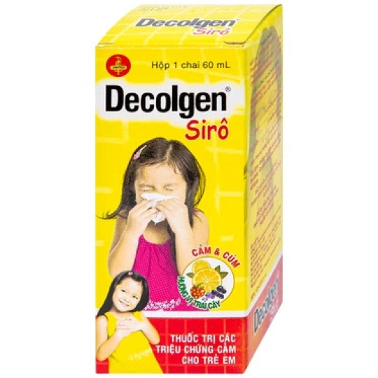 Siro Decolgen Untied trị viêm mũi dị ứng, cảm cúm cho trẻ (60ml)