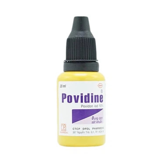 Thuốc sát khuẩn Povidine Pharmedic dùng sát trùng vết thương bề mặt (20ml)