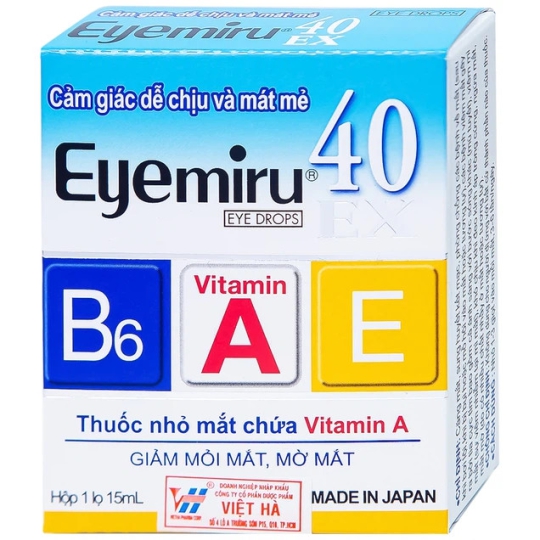 Thuốc nhỏ mắt Eyemiru 40 EX Lion hỗ trợ giảm mỏi mắt, mờ mắt (15ml)