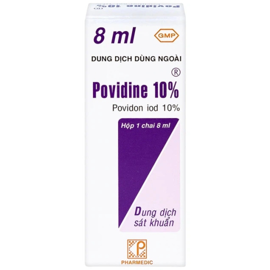 Dung dịch Povidine 10% sát khuẩn, ngăn ngừa nhiễm khuẩn (8ml)