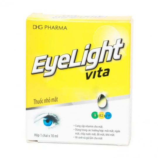 Thuốc nhỏ mắt Eyelight Vita DHG cung cấp Vitamin B1, B2, PP cho mắt (10ml)