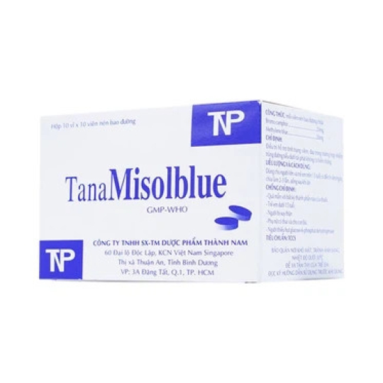 Thuốc TanaMisolblue Thành Nam điều trị nhiễm trùng đường tiểu (10 vỉ x 10 viên)