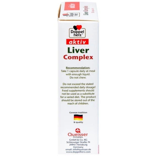 Viên uống Liver Complex Doppel Herz hỗ trợ giải độc gan, bảo vệ gan (30 viên)