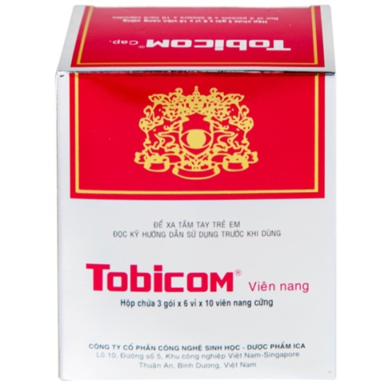 Thuốc Tobicom ICA hỗ trợ điều trị mỏi mắt, đau nhức mắt, quáng gà (180 viên)