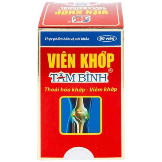 Viên khớp Tâm Bình hỗ trợ giảm các triệu chứng của thoái hóa, viêm khớp (60 viên)