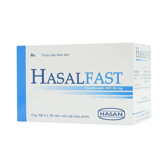 Thuốc Hasalfast 60mg Hasan điều trị viêm mũi dị ứng (10 vỉ x 10 viên)