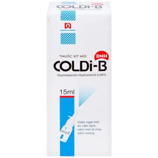 Thuốc xịt Coldi-B Nam Hà giảm các triệu chứng ngạt mũi, sổ mũi (15ml)