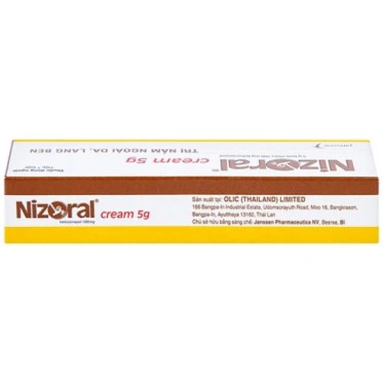 Thuốc Nizoral Cream Olic điều trị nhiễm nấm ngoài da (5g)