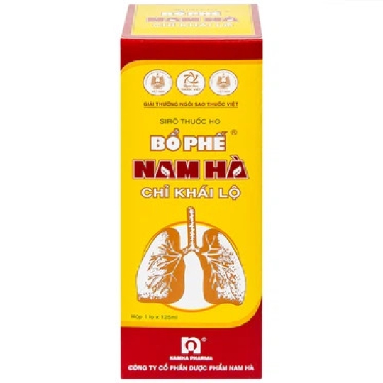 Siro ho Bổ Phế Nam Hà Chỉ Khái Lộ hỗ trợ điều trị ho tiêu đờm, viêm phế quản (125ml)