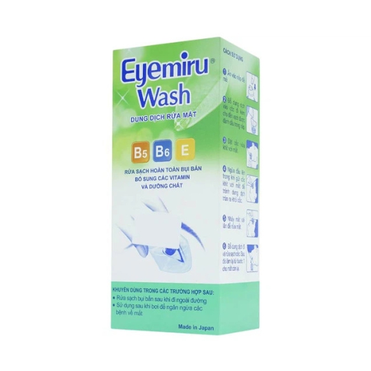 Dung dịch rửa mắt Eyemiru Wash Nitto Medic rửa sạch bụi bẩn (500ml)