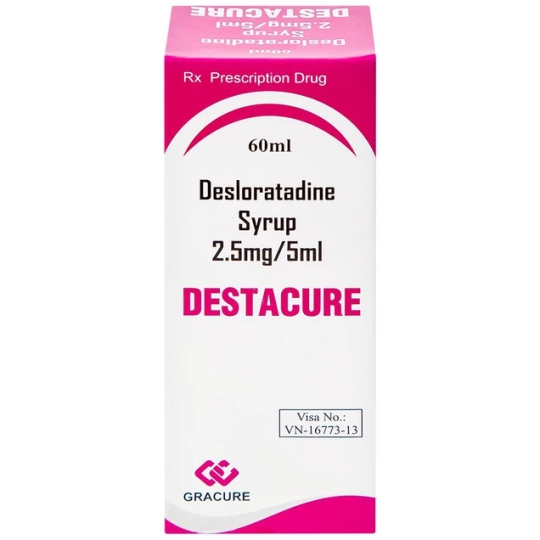 Thuốc Destacure 2.5mg/5ml Gracure điều trị viêm mũi dị ứng, mày đay (60ml)