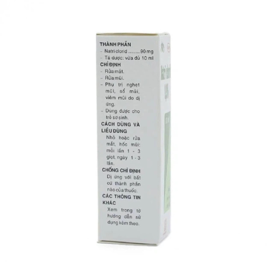 Thuốc nhỏ mắt, nhỏ mũi Natri Clorid 0,9% Pharmedic hỗ trợ rửa mắt, mũi (10ml)