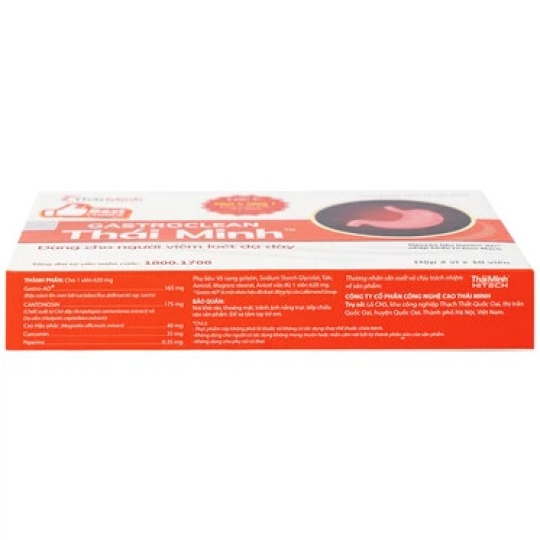 Viên nang cứng Gastroclean Thái Minh dùng cho người viêm loét dạ dày (2 vỉ x 10 viên)