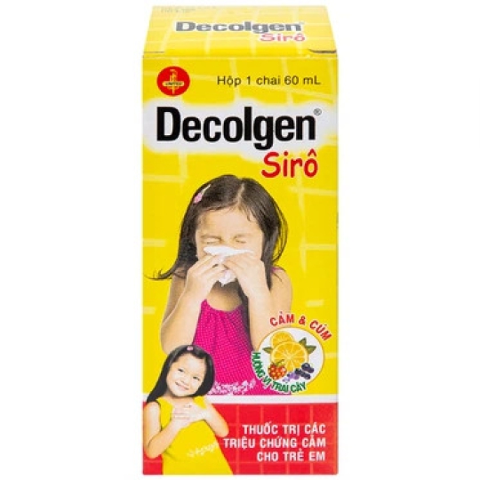 Siro Decolgen Untied trị viêm mũi dị ứng, cảm cúm cho trẻ (60ml)