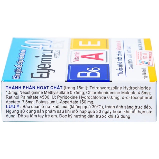 Thuốc nhỏ mắt Eyemiru 40 EX Lion hỗ trợ giảm mỏi mắt, mờ mắt (15ml)