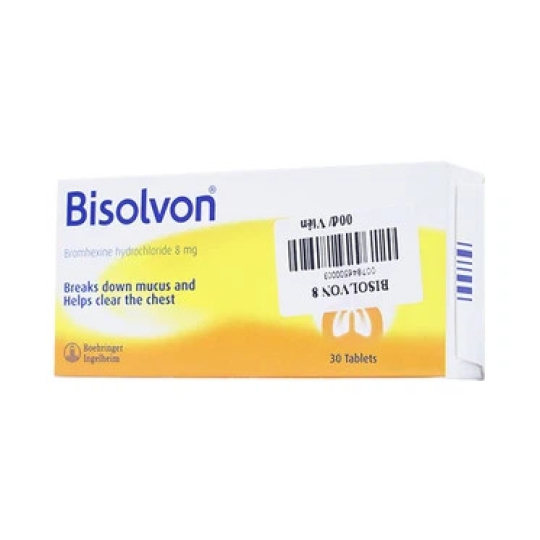 Thuốc Bisolvon 8mg Boehringer làm loãng đờm, tiêu chất nhầy (3 vỉ x 10 viên)