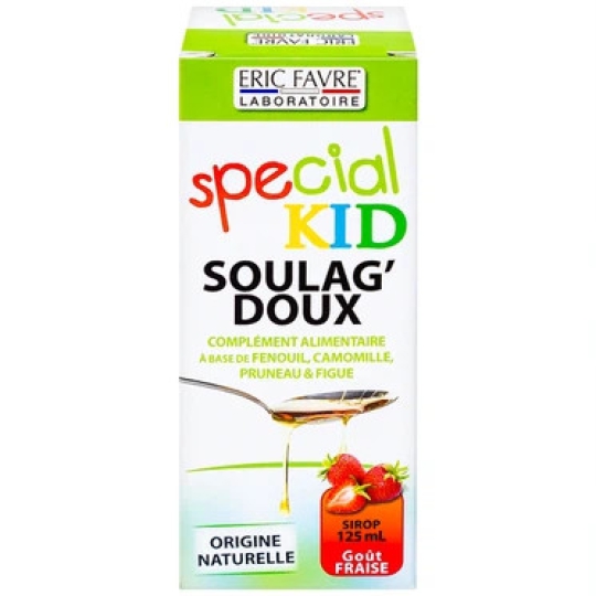 Siro Special Kid Soulag Doux Eric Favre Wellness vị dâu hỗ trợ nhuận tràng, kích thích tiêu hóa (125ml)