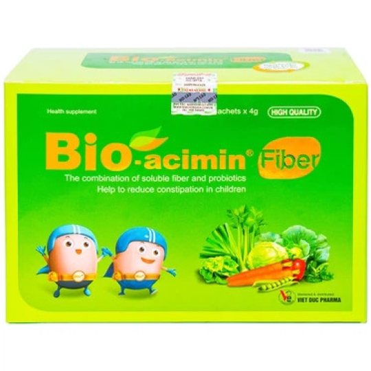 Cốm vi sinh Bio-acimin Fiber QD-Meliphar giúp giảm tình trạng táo bón cho bé (30 gói)