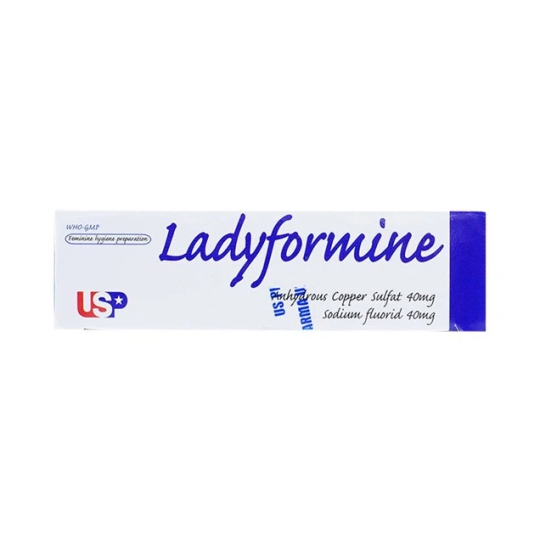 Thuốc vệ sinh phụ nữ Ladyformine USP điều trị viêm ngứa vùng kín (4 vỉ x 4 viên)