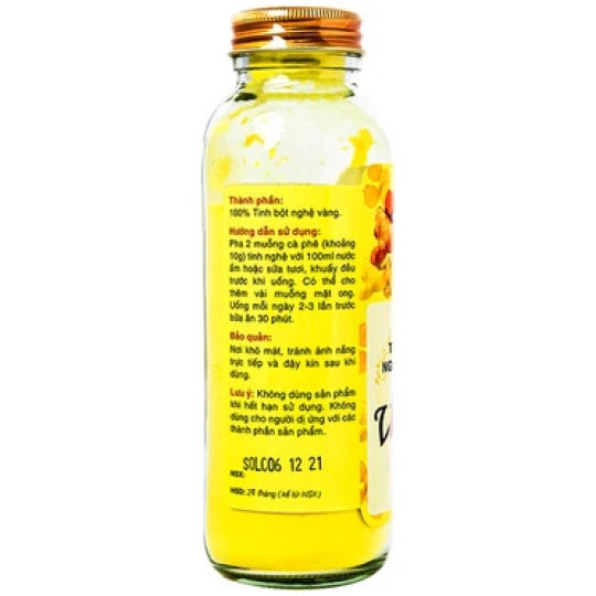 Tinh Nghệ Nguyên Chất Vhoney hỗ trợ tiêu hóa, giảm tổn thương dạ dày (125g)