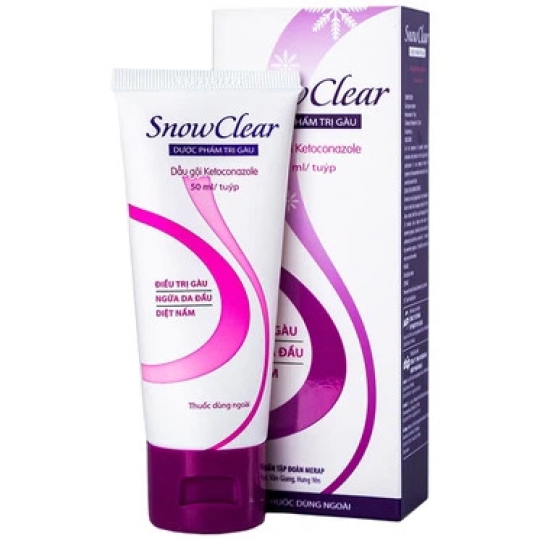 Dầu gội Snowclear Merap hỗ trợ điều trị gàu, viêm nấm da đầu (50ml)