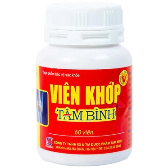 Viên khớp Tâm Bình hỗ trợ giảm các triệu chứng của thoái hóa, viêm khớp (60 viên)