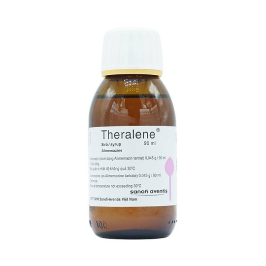 Siro Theralene Sanofi hỗ trợ điều trị các triệu chứng viêm mũi dị ứng, mày đay (90ml)