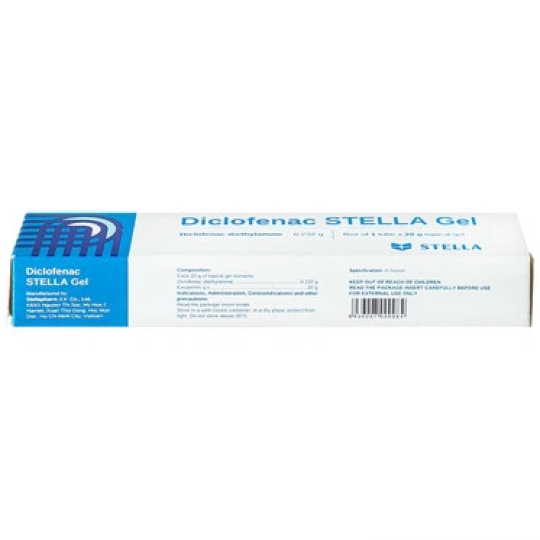 Gel thuốc Diclofenac Stella điều trị chứng đau, viêm tại chỗ (20g)